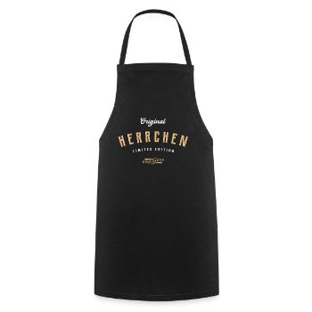 Herrchen Limited Edition Hundebesitzer - Kochschürze - Schwarz - Vorne - AI Model Male 185 dark (185cm)
