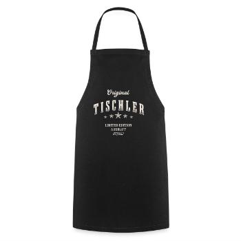 Tischler Limited Edition - Kochschürze - Schwarz - Vorne - AI Model Male 185 dark (185cm)