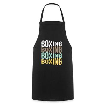 Boxing - Cooking Apron - black - Front - AI Model Male 185 dark (185cm)