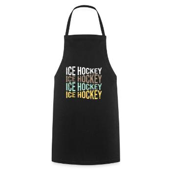 Eishockey - Kochschürze - Schwarz - Vorne - AI Model Male 185 dark (185cm)