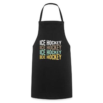 Eishockey - Kochschürze - Schwarz - Vorne - AI Model Male 185 dark (185cm)