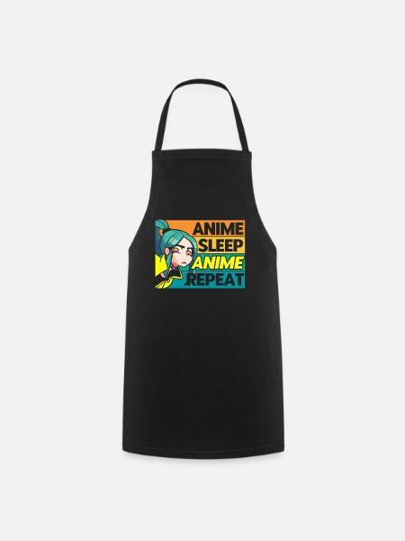 Anime Sleep Anime Repeat - Kochschürze - Schwarz