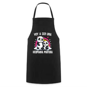 I'm Going To Be Big Sister Panda - Cooking Apron - black - Front - AI Model Male 185 dark (185cm)