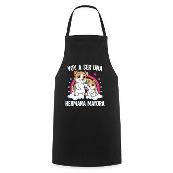I'm Going To Be Big Sister Dog - Cooking Apron - black - Front - AI Model Male 185 dark (185cm)