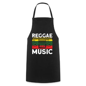 Reggae Music Jamaica Rastafari - Tablier de cuisine - noir - Devant - AI Model Male 185 dark (185cm)
