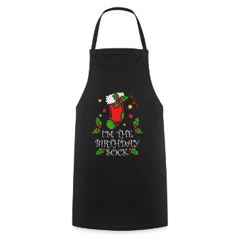 Je suis la décoration de Noël chaussette d’anniversaire - Tablier de cuisine - noir - Devant - AI Model Male 185 dark (185cm)