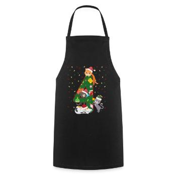 4 Years Old Children Christmas Gift Cute - Cooking Apron - black - Front - AI Model Male 185 dark (185cm)