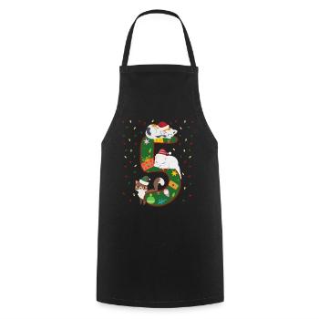 5 Years Old Children Christmas Gift Cute - Cooking Apron - black - Front - AI Model Male 185 dark (185cm)