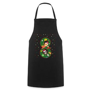 8 Jahre Alt Kinder Weihnachtsgeschenk Niedliche - Kochschürze - Schwarz - Vorne - AI Model Male 185 dark (185cm)
