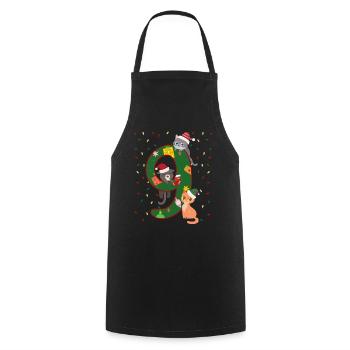 9 Years Old Children Christmas Gift Cute - Cooking Apron - black - Front - AI Model Male 185 dark (185cm)