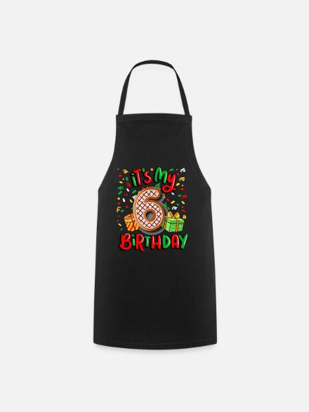 Es Ist Mein 6. Geburtstag Weihnachtsgeschenk 6. - Kochschürze - Schwarz