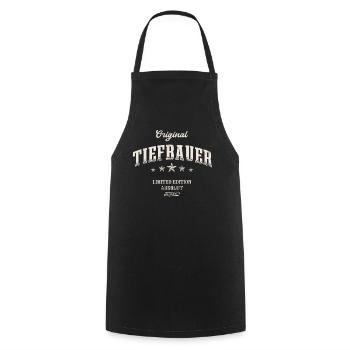 Tiefbauer Limited Edition Lustiges Tiefbau - Kochschürze - Schwarz - Vorne - AI Model Male 185 dark (185cm)