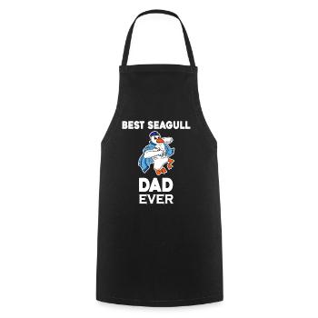 Daddy Daddy North Sea Best Seagull Dad - Cooking Apron - black - Front - AI Model Male 185 dark (185cm)