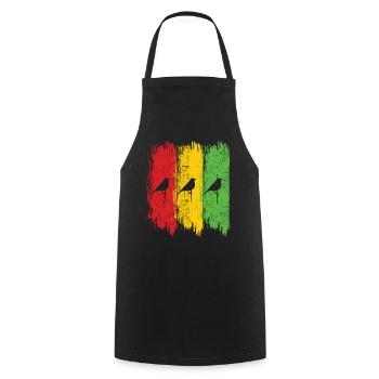 Good Vibes Only Rastafari Rasta Jamaica Reggae - Tablier de cuisine - noir - Devant - AI Model Male 185 dark (185cm)