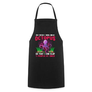 Octopus Octopus Sea Tentacle Octopus Octopus Octopus - Cooking Apron - black - Front - AI Model Male 185 dark (185cm)