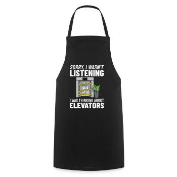 Elevator Elevator Technician Elevator Elevator - Cooking Apron - black - Front - AI Model Male 185 dark (185cm)