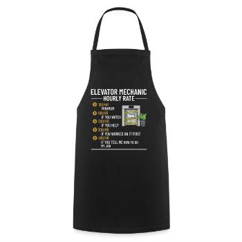 Elevator Elevator Technician Elevator Elevator - Cooking Apron - black - Front - AI Model Male 185 dark (185cm)