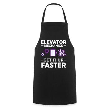 Elevator Elevator Technician Elevator Elevator - Cooking Apron - black - Front - AI Model Male 185 dark (185cm)