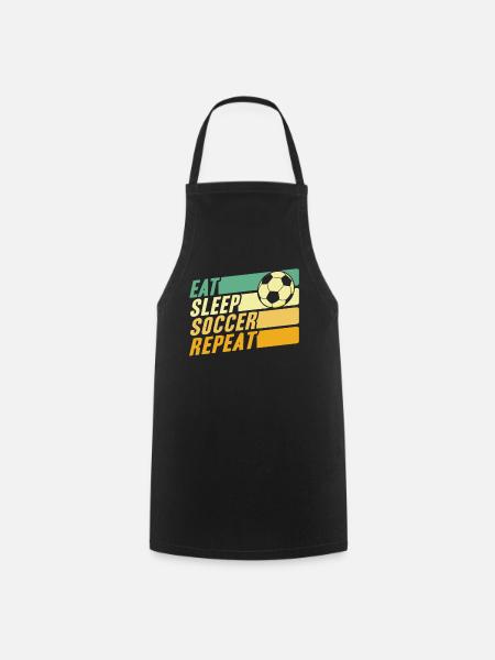 Eat Sleep Soccer Repeat - Kochschürze - Schwarz