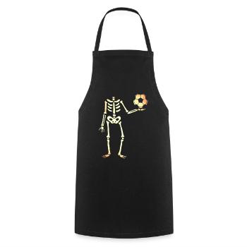 Football Skeleton Halloween Football Player Halloween - Cooking Apron - black - Front - AI Model Male 185 dark (185cm)