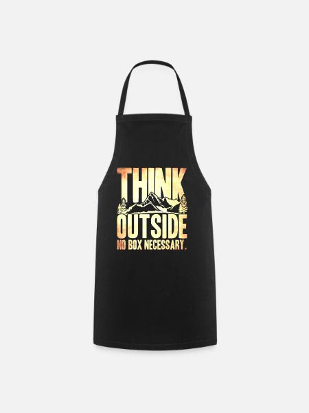 Think Outside No Necessary - Kochschürze - Schwarz