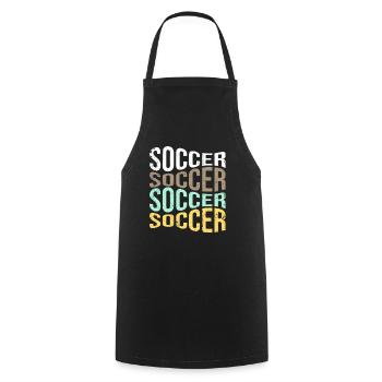 Fußball - Kochschürze - Schwarz - Vorne - AI Model Male 185 dark (185cm)