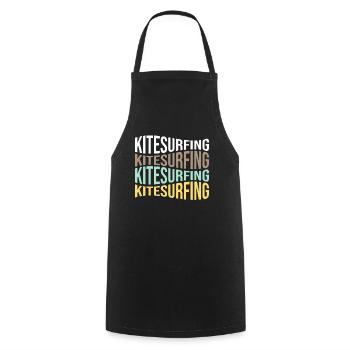 Kite Surfing - Cooking Apron - black - Front - AI Model Male 185 dark (185cm)
