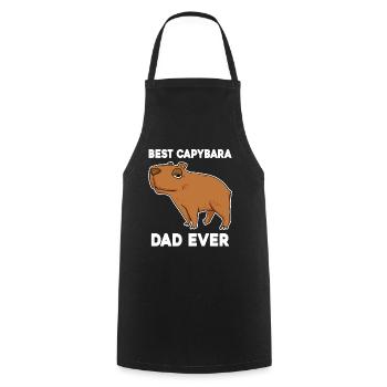 Capybara Père Capybara - Tablier de cuisine - noir - Devant - AI Model Male 185 dark (185cm)