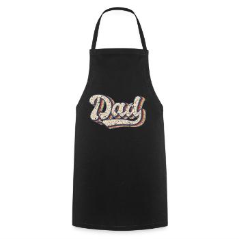 Retro Vintage Daddy 60er 70er 80er 90 Party Kostüm - Kochschürze - Schwarz - Vorne - AI Model Male 185 dark (185cm)