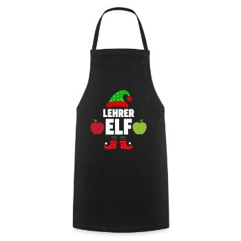 Weinachten Weihnachtself Lehrer Elf Elfen - Kochschürze - Schwarz - Vorne - AI Model Male 185 dark (185cm)