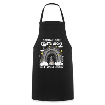 Gnome One fights skin cancer alone - Cooking Apron - black - Front - AI Model Male 185 dark (185cm)