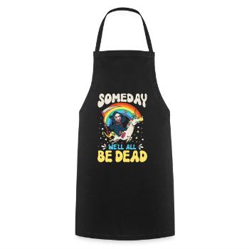 One day we will all be dead Rainbow - Cooking Apron - black - Front - AI Model Male 185 dark (185cm)
