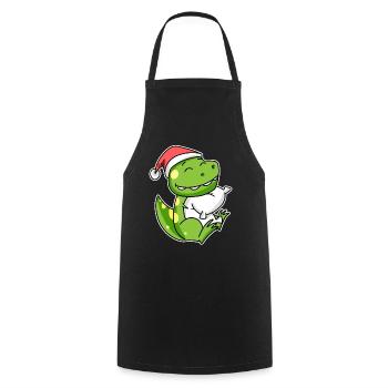 Dinosaurs Christmas Sleep Sleep - Cooking Apron - black - Front - AI Model Male 185 dark (185cm)