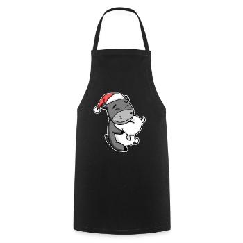 Esel Weihnachten Schlafen Schlaf Ausschlafen - Kochschürze - Schwarz - Vorne - AI Model Male 185 dark (185cm)