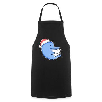 Dolphin Christmas Sleep Sleep Sleep Sleep - Cooking Apron - black - Front - AI Model Male 185 dark (185cm)