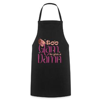 Trop glamour pour donner un sacré créateur d’ongles - Tablier de cuisine - noir - Devant - AI Model Male 185 dark (185cm)
