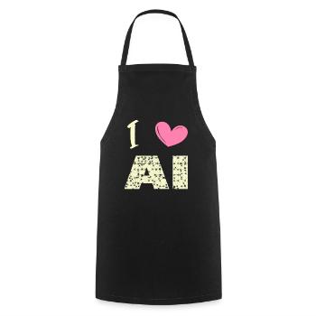 i love ai - Kochschürze - Schwarz - Vorne - AI Model Male 185 dark (185cm)