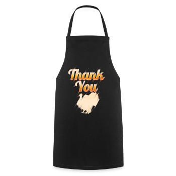 Thank You Turkey Thanksgiving - Cooking Apron - black - Front - AI Model Male 185 dark (185cm)