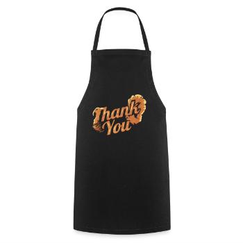 Thank You Turkey For Thanksgiving - Cooking Apron - black - Front - AI Model Male 185 dark (185cm)