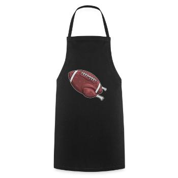 Football Turkey Thanksgiving - Cooking Apron - black - Front - AI Model Male 185 dark (185cm)