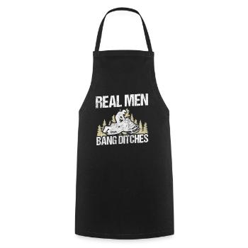 Real Men Bang Ditches Motoneige - Tablier de cuisine - noir - Devant - AI Model Male 185 dark (185cm)