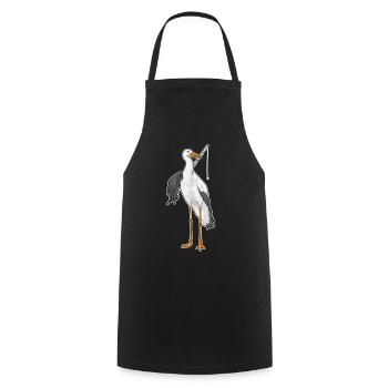 Pêche à la canne à pêche Stork Angler - Tablier de cuisine - noir - Devant - AI Model Male 185 dark (185cm)
