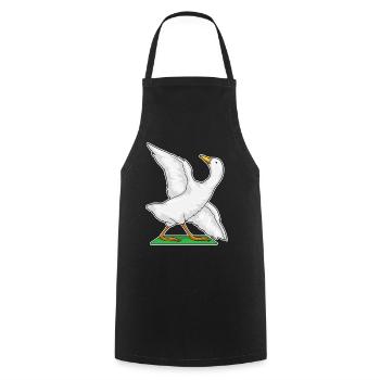 Ente Yoga Fitness Gymnastik - Kochschürze - Schwarz - Vorne - AI Model Male 185 dark (185cm)