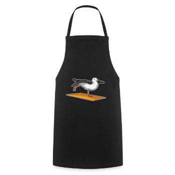 Seabird Yoga Fitness Gymnastics - Cooking Apron - black - Front - AI Model Male 185 dark (185cm)