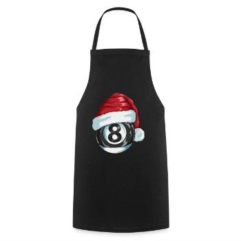 Billardspieler Weihnachtsmotiv Billardfan Geschenk - Kochschürze - Schwarz - Vorne - AI Model Male 185 dark (185cm)