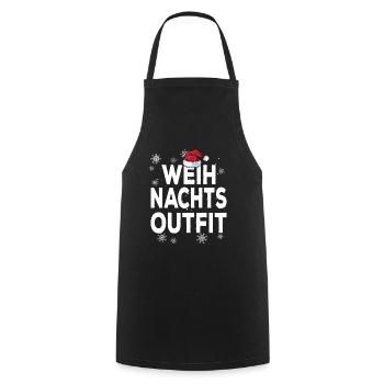 Weihnachts-Outfit Partnerlook Weihnachten Familie - Kochschürze - Schwarz - Vorne - AI Model Male 185 dark (185cm)