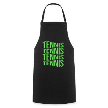 tennis - Tablier de cuisine - noir - Devant - AI Model Male 185 dark (185cm)