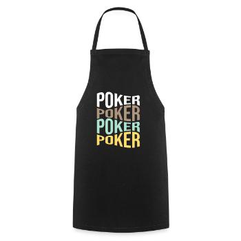 poker - Cooking Apron - black - Front - AI Model Male 185 dark (185cm)