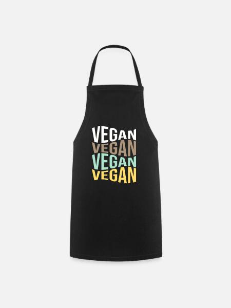 vegan - Kochschürze - Schwarz
