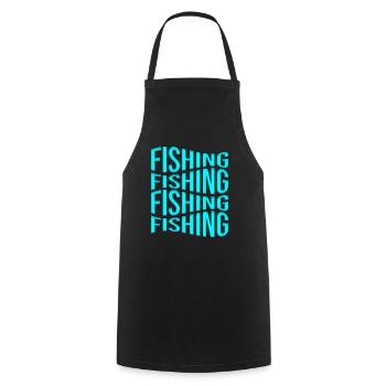 Angling - Cooking Apron - black - Front - AI Model Male 185 dark (185cm)